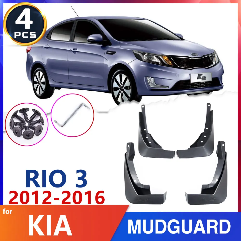 

Car Mud Flaps Guards for KIA RIO 3 K2 UB 2012 2013 2014 2015 2016 киа рио 4 Russian Mudflaps Mudguard Auto Accessories Goods