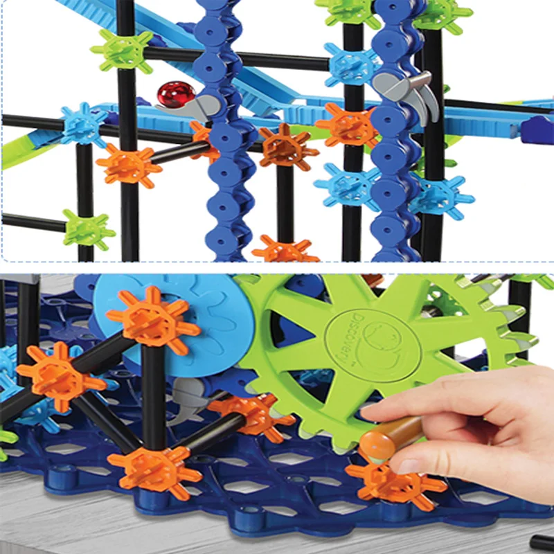 Трек marble Run Строительные блоки marble s цепи лабиринт шары цепи треки marble работает лифт блоки игрушки для детей DIY