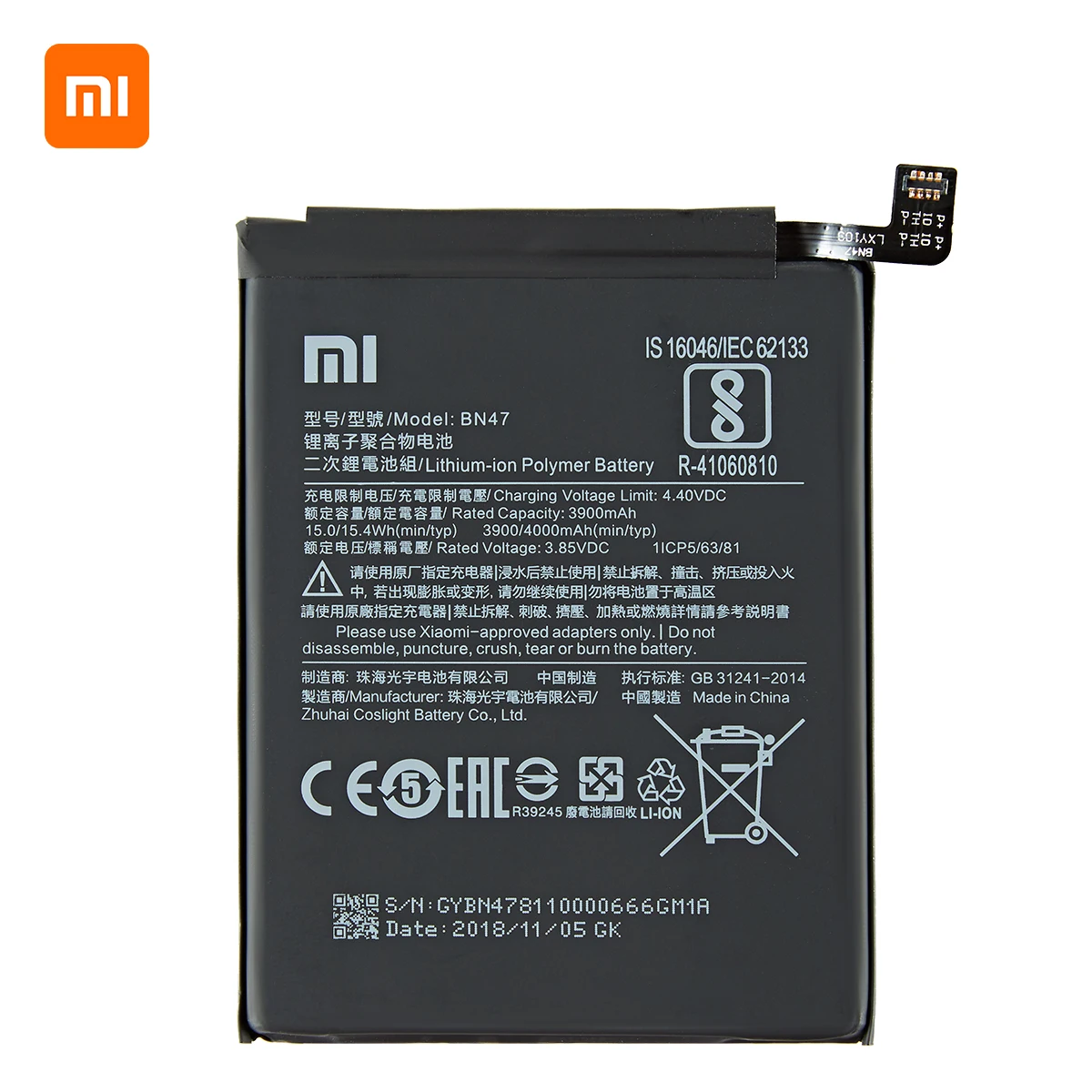 xiao mi 100 orginal bn47 4000mah battery for xiaomi mi a2 lite redmi 6 pro bn47 high quality phone replacement batteries free global shipping