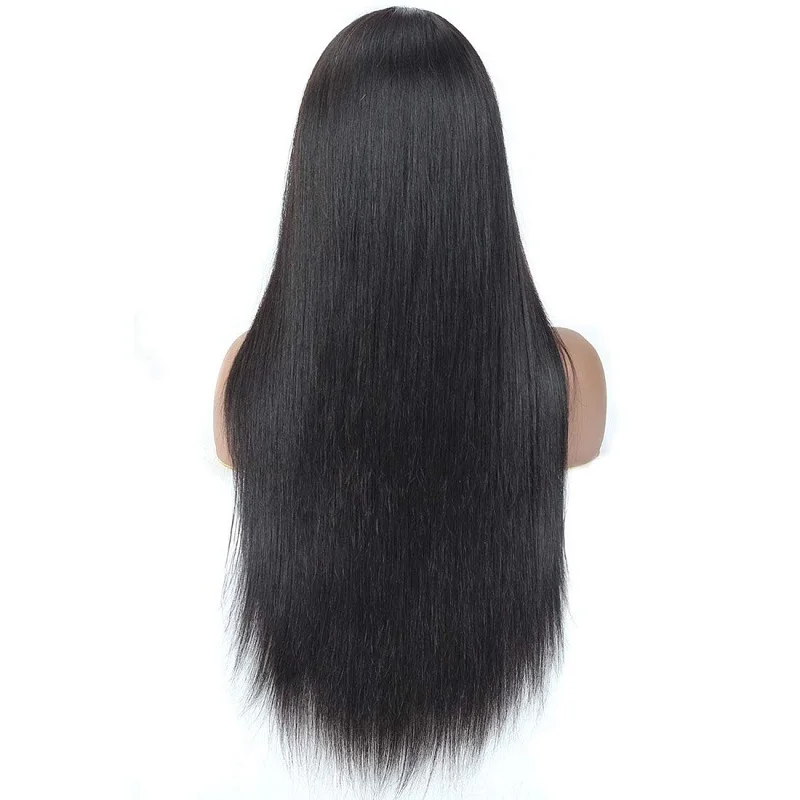 Парики из натуральных волос на кружевном фронте прямые волосы парик