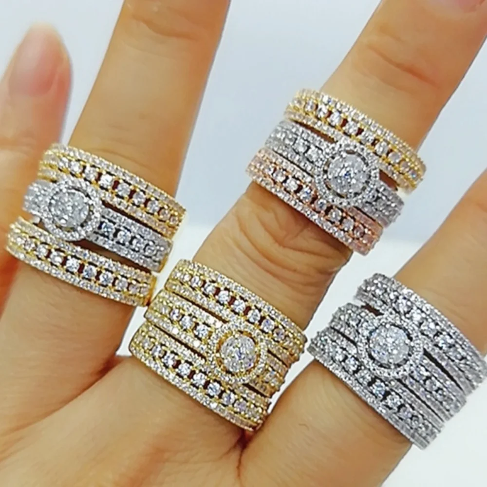 

Kellybola Gorgeous Luxury Rings For Women Bridal Wedding Engagement Daily Fashion AAA+ Cubic Zircon CZ Jewelry High Quality