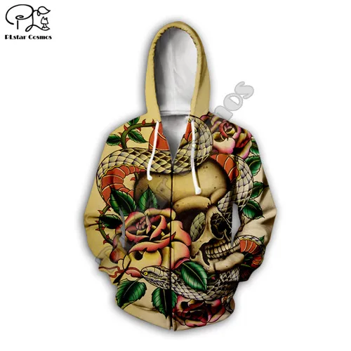 zip hoodie Новые мужские и женские толстовки на молнии с 3D принтом животных, фриков, змей, Триппи Харадзюку, толстовка, Модный пуловер с капюшоном, большие размеры, верхняя одежда - Цвет: zip hoodie