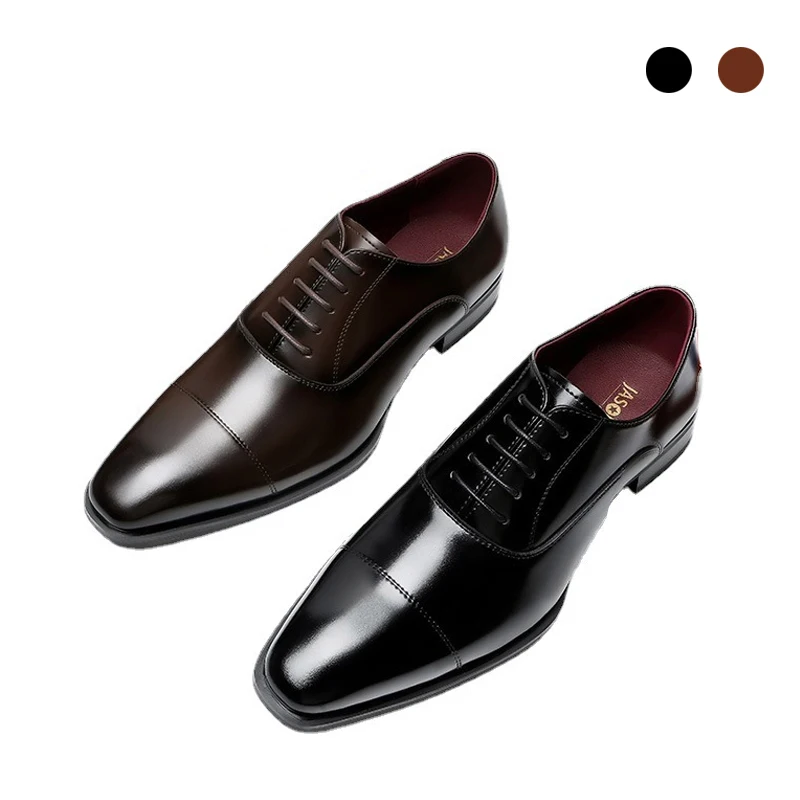 

Oxford Bridegroom Dress Formal Office Best Men Shoes Black Genuine Leather Original Casual Business Designer Shoes
