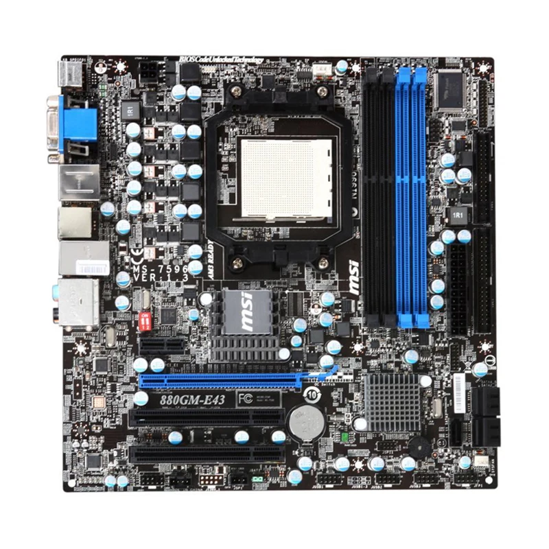

MSI 880GM-E43 Socket AM3 AMD 880G Original Desktop Motherboard DDR3 16GB Phenom II X6/X4/X3 CPU PCI-E 3.0 HDMI USB 2.0 Micro ATX