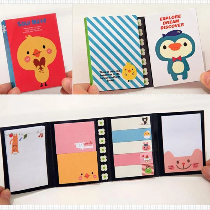 

Cute Cartoon Animal Sticky Note Memo Pad Notebook Label Stationery Gift