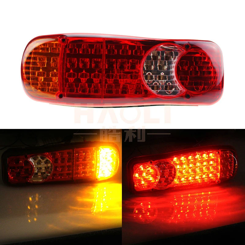 

Nlpearl 2x 12V 24V Waterproof Trucks LED Tail Lights for Trailers Cars Caravans Boats Rear Brake Turn Signal Warning Lights