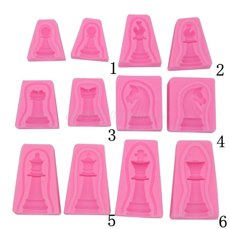 3D Международная формочка в виде шахматных фигур полимерный корпус украшения