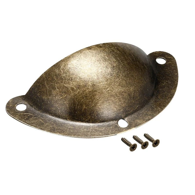 40 мм отверстия центры Винтажный стиль чашки корпус ящика тянуть ручки бронзовый