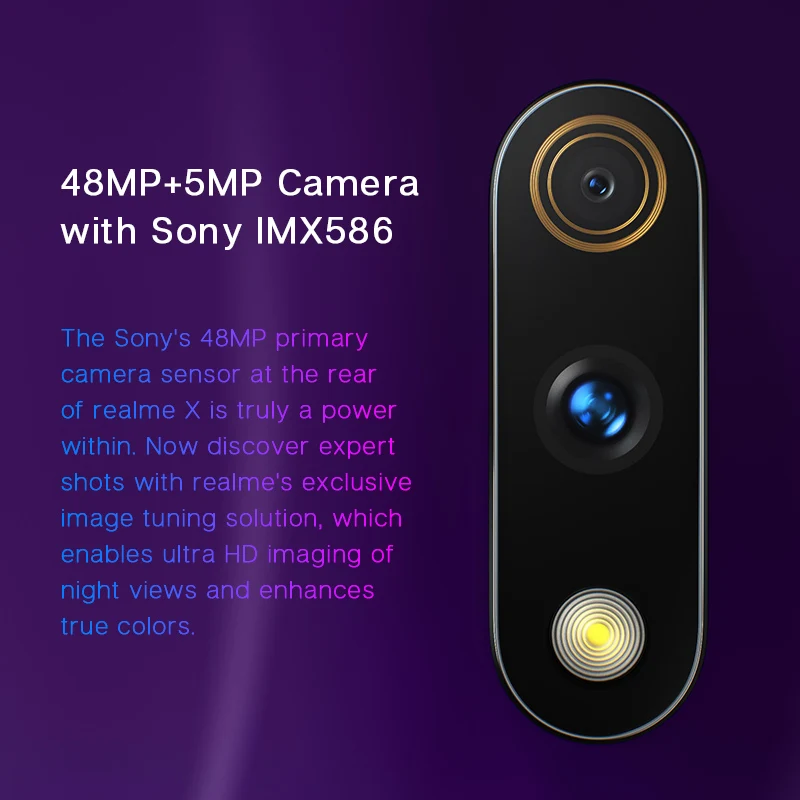 realme X 64G/128 г Snapdragon 710 мобильный телефон 6,53 ''Full Экран всплывающее окно Передняя камера мобильного телефона 20 Вт VOOC Быстрая зарядка 3,0