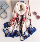Шарф женский Шелковый, роскошный брендовый шарф, шали, Женская Пашмина, мягкая дизайнерская накидка для пляжа бандана, лето 2020
