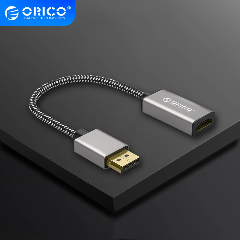 Адаптер ORICO 4K с портом дисплея папа DP DVI мама экран 1 дюйма 1080P 60 Гц кабель конвертер