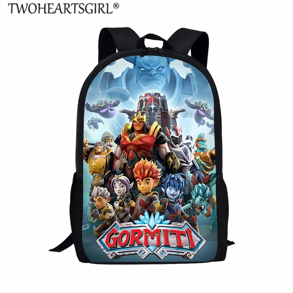 LH1182C Twoheartsgirl детские школьные сумки для мальчиков игры Gormiti школьные сумки для учеников начальной школы большой емкости рюкзак наборы для девочек мальчиков ранец - Цвет: LH1182C