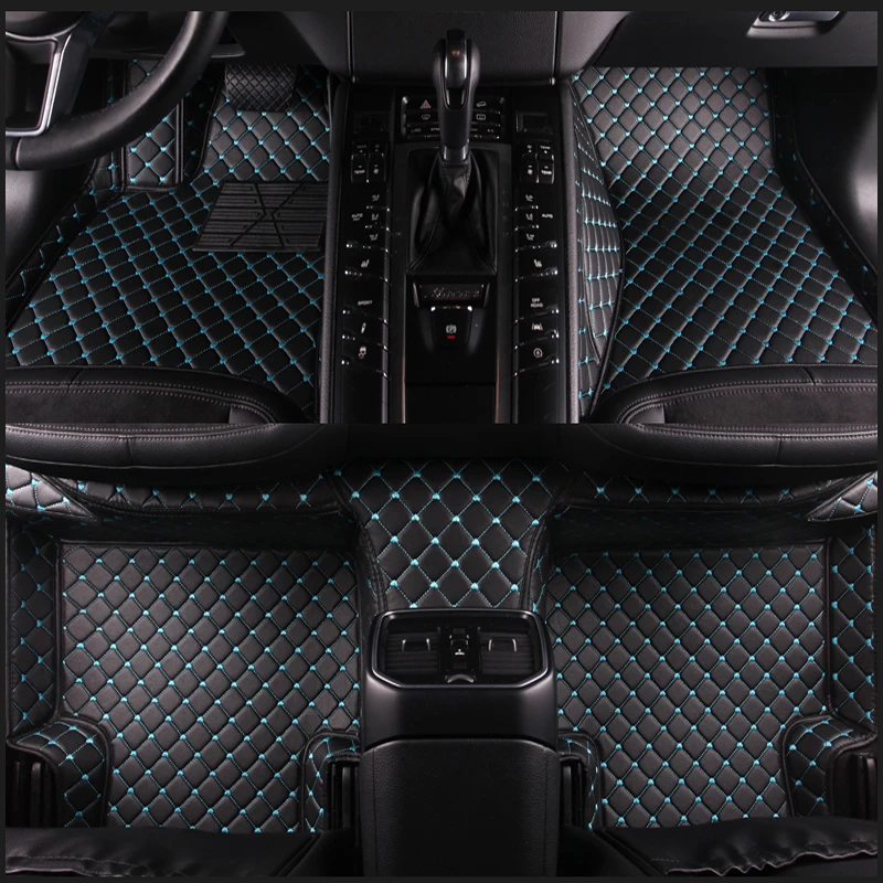 

Custom Car floor mats for audi A1 A3 A4 A6 A7 A8 A6L rs4 RS5 rs6 rs7 AVANT a3 a5 sportback accessories carpet mat -Black /blue