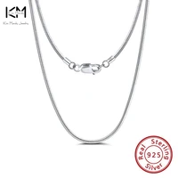 kiss mandy authentic s925 silver basic chains 40cm50cm55cm60 cm neckalce for pendant for women men fine jewelry gifts sc33