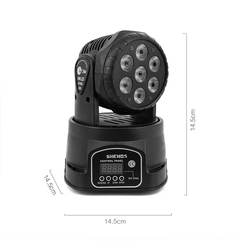 Высокое качество LED Мини Moving Head Wash Light 7X12W RGBW 4in1 Heads DMX сценический свет стробоскоп DJ