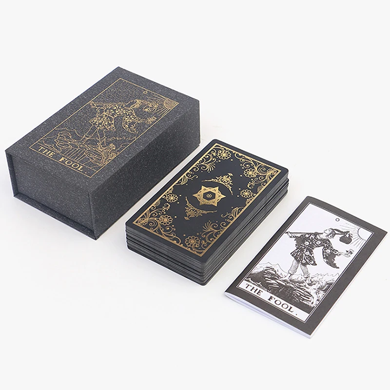 78 Pcs Tarot High Quality Bronzing Oracle Card Tarot Deck Card with Gudebook Beginner Entertainment Party Game Gift