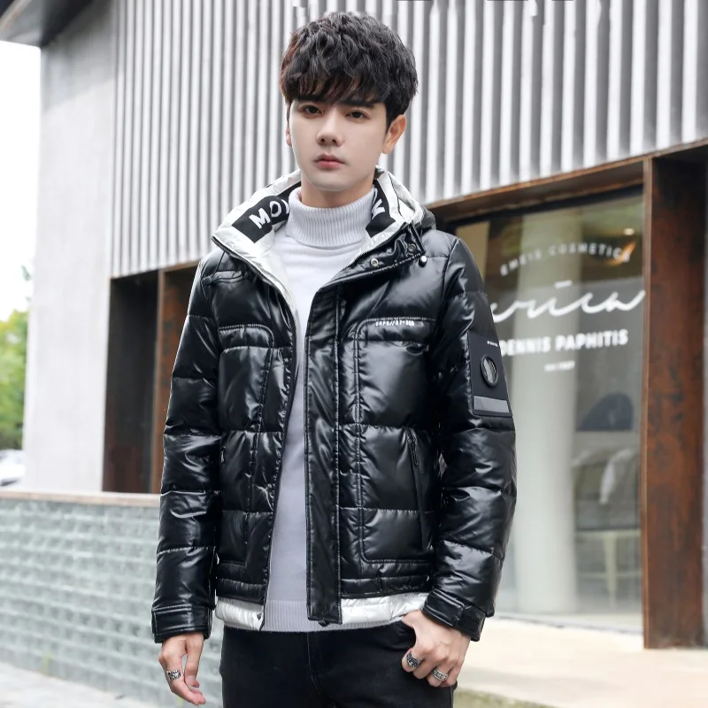 Casual TOP Autumn Winter Youth Fashion Warm White Duck Down Jacket Men Outwear Hooded Down Parkas Thick Coats Large Size Clothes