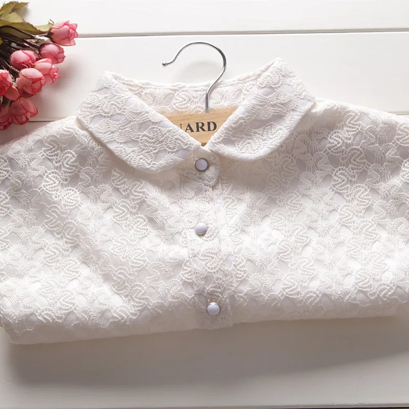 Linbaiway женская рубашка с имитацией воротника вышивкой галстуком съемный