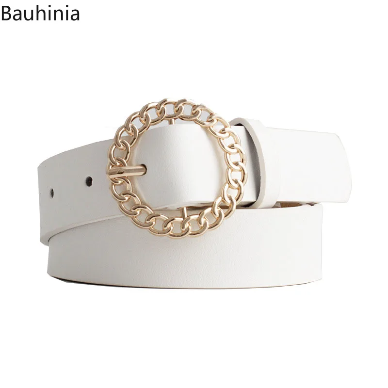 

Women Belt Fashion Waist Belt artificial Leather Round Ring Metal Buckle Heart Pin Belts Leisure Dress Jeans Wild Waistband