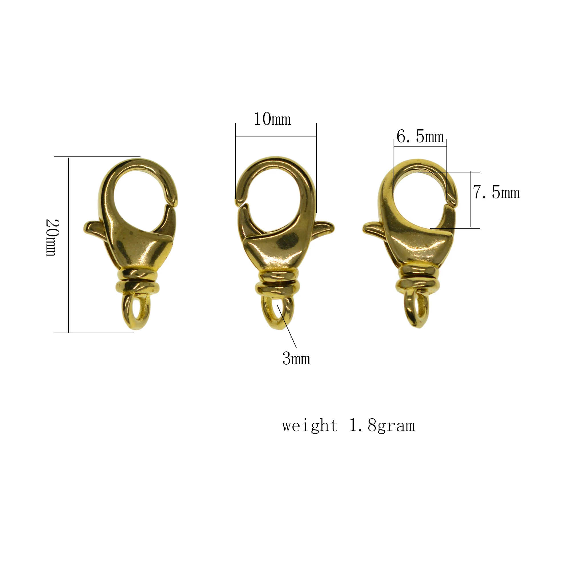 Зажим латунный поворотный в виде карабина 20 мм 0 8 дюйма 6 шт. | Украшения и