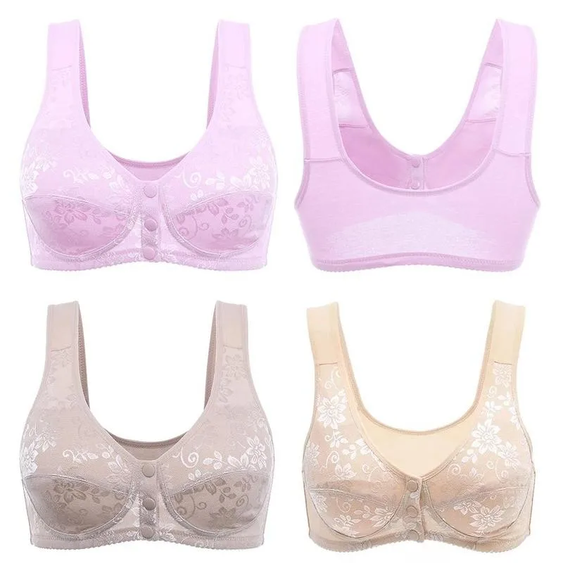 

Cotton Women Bras Without Steel Ring Fashion Front For Women Lingerie Comfortble Breathable Sexy Underwear Buckle Bras Unde A5U2