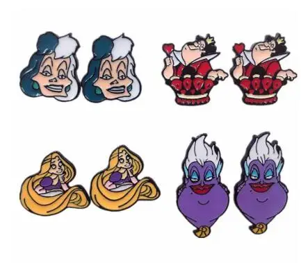 Партия 24 пары принцесса Урсула малефисент Злодеи для девочек модные Мультяшные