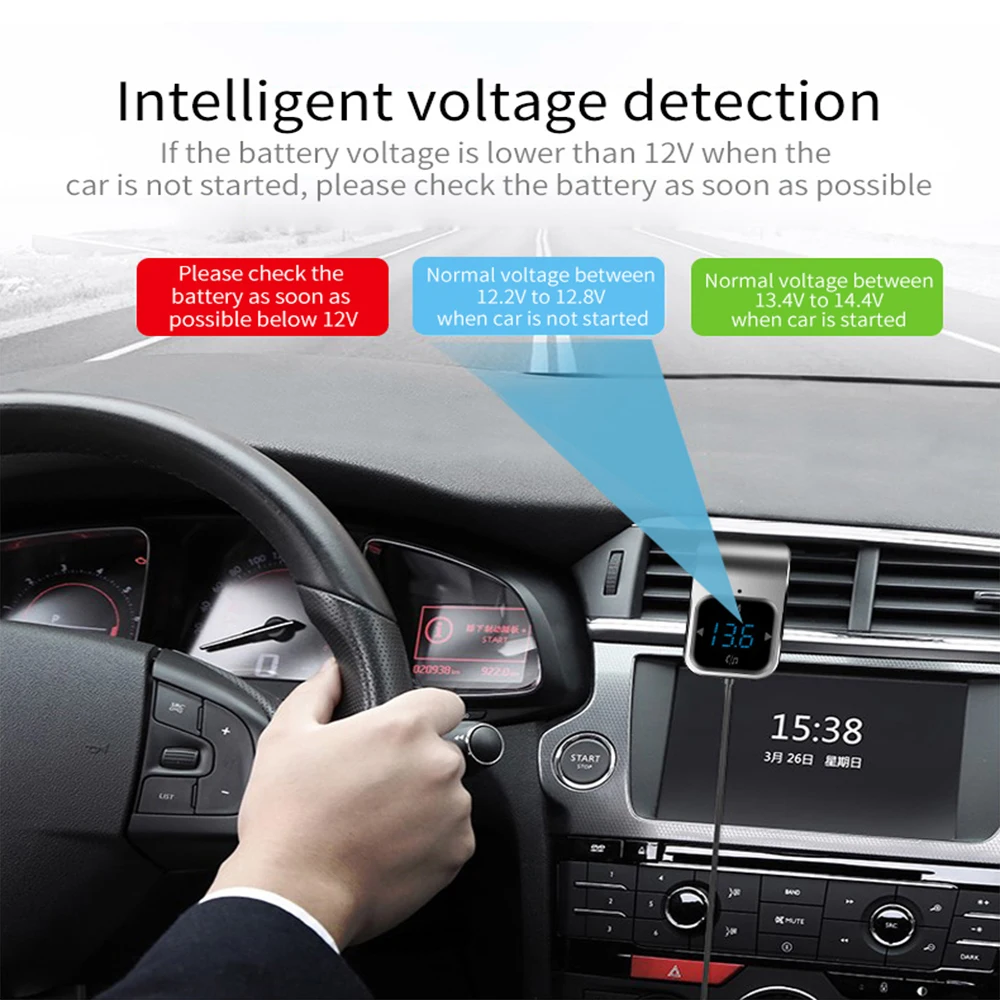 Fm-передатчик Bluetooth автомобильный беспроводной радио адаптер AUX MP3-плеер Автомобильное зарядное устройство прикуриватель двойной usbс ручной свободные говорящие