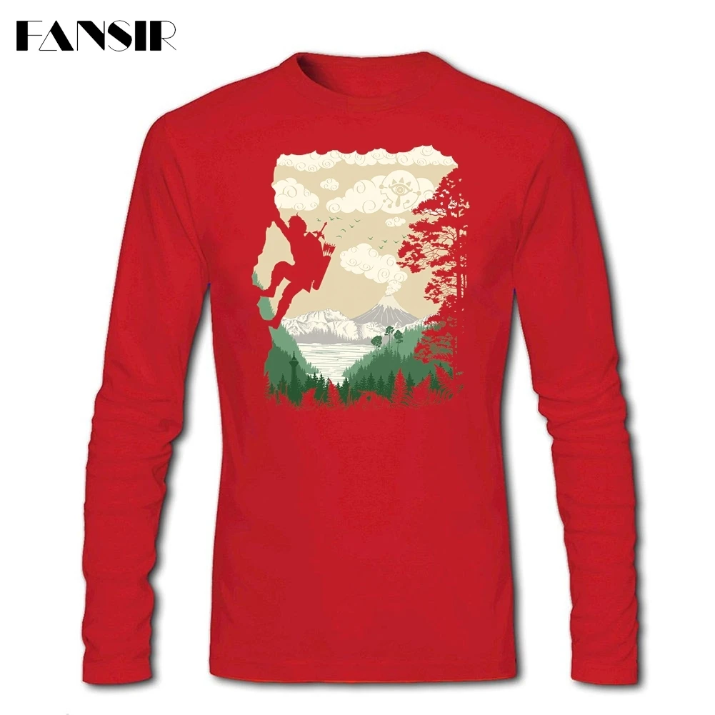 Одежда высшего качества дыхание футболки для приключений Для мужчин с длинным