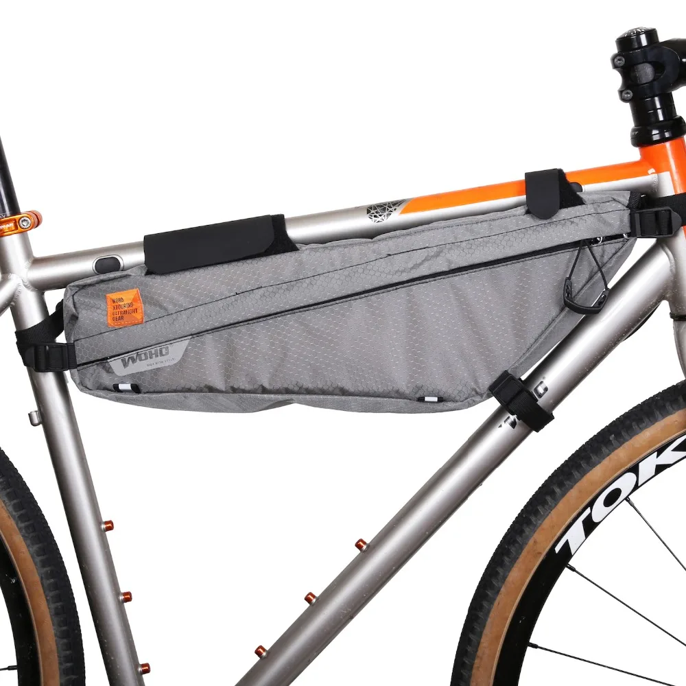 WOHO "XTOURING" BIKEPACKING Сверхлегкая Рама Сумка железный серый, велосипедные сумки для MTB дорожный