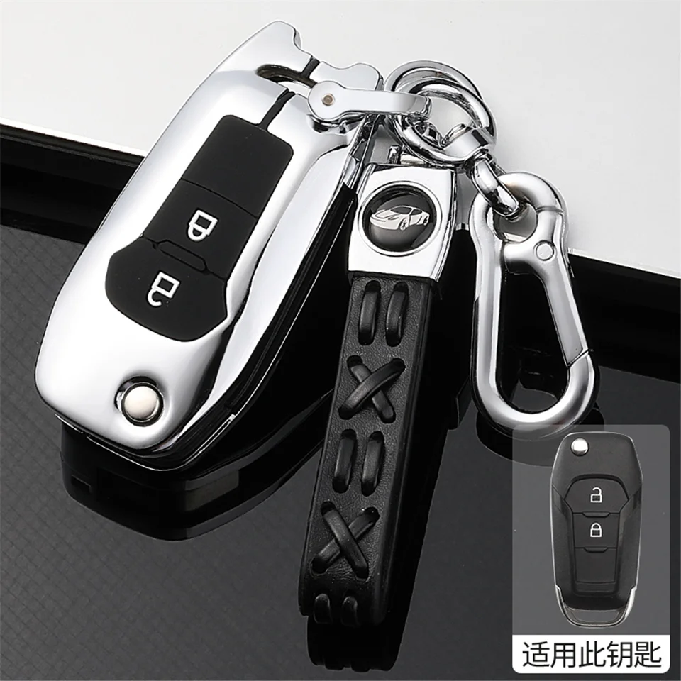 Custodia Cover chiave auto per Ford Fusion Fiesta Escort Mondeo Everest Ranger accessori portachiavi auto coperchio chiave supporto tappo proteggi Set - H7692dbf25c4b4315b47effc2ad2d3ebaf