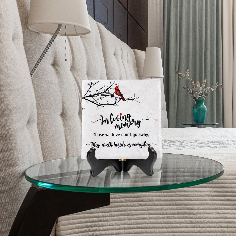 Memorial Decor Condolence Gifts For Loss Of Mom Dad Husband In Loving Memory Funeral Stone Wooden Stand Bereavement | Дом и сад