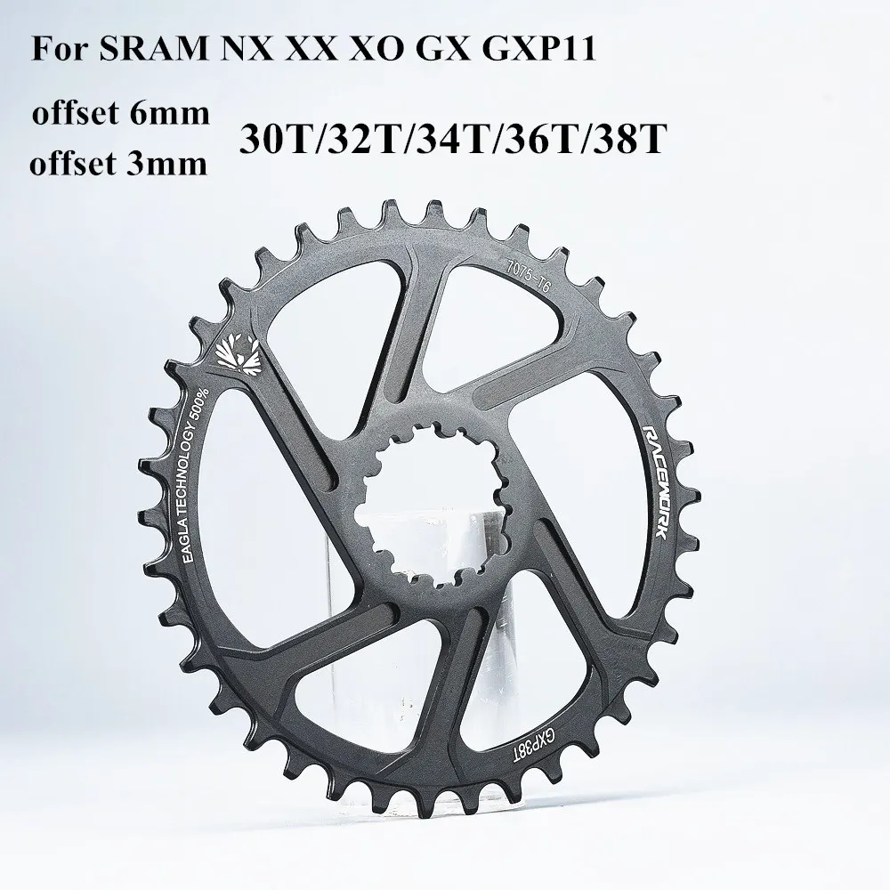 

GXP Bike MTB Mountain Bike 30T/32T/34T/36T/38T Crown bicycle chainring for Sram 11/12S NX XX XO GX GXP11 single disc tray Cheap