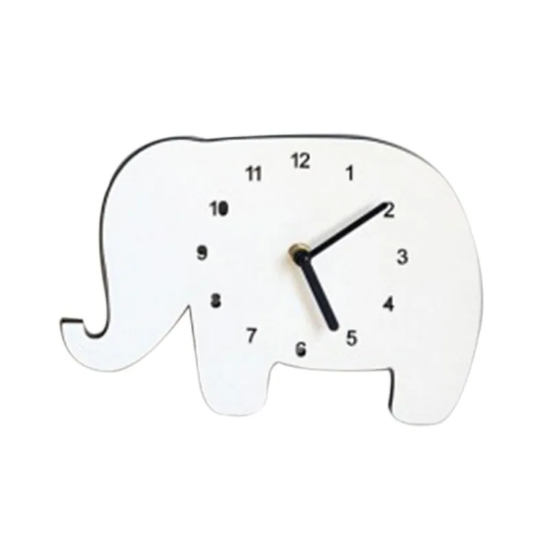 

Cartoon Elephant Pattern Wall Clock Children's Room Decoration Clock Home Decoration Quiet Clock Crafts A