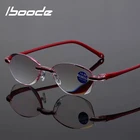 Очки для чтения женские iboode с диоптриями + 1,0, + 1,5, + 2,0, + 2,5, + 3,5, + 4,0, без оправы, с защитой от сисветильник