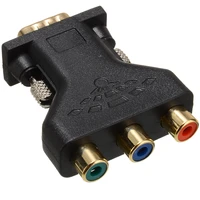 vga rca adapter 3rca video female to hd 15 pin vga converter style component video jack adapter