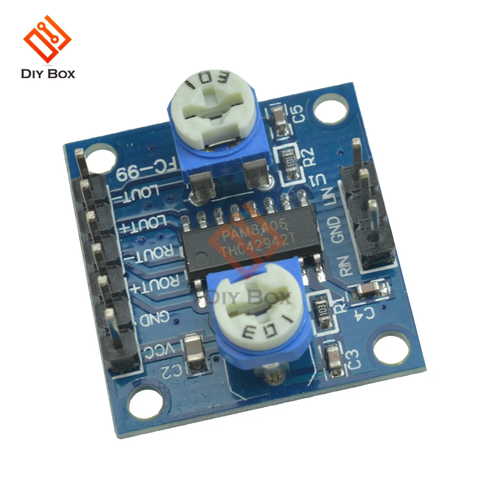 

PAM8406 Digital power audio amplifier board for speakers With Volume Potentiometer 5Wx2 Stereo amplificateur placa diy kit