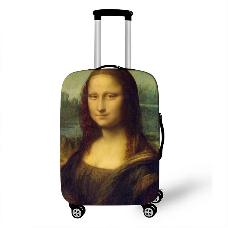 The New Van Gogh Mona Case For Suitcase Cover Spandex Stretch Thickened Wear-resistant Dust Cover Travel Accessories 19-32 inch