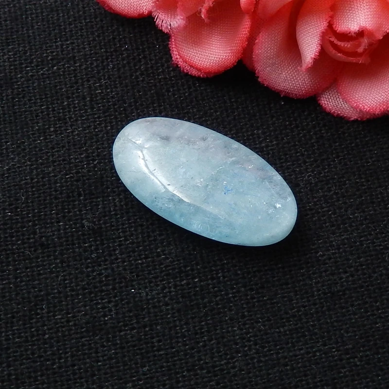 Лучший дизайн натуральный синий Аквамарин каплевидный кабошон 25x8x7 мм 3 7 г |
