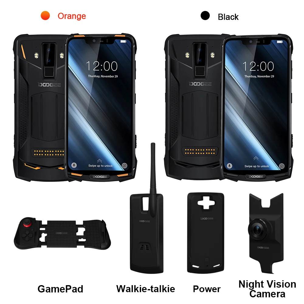 

IP68/IP69K (Outdoor BOX) DOOGEE S90 Super Modular Rugged Mobile Phone 6.18inch Display 5050mAh Helio P60 Octa Core 6GB 128GB