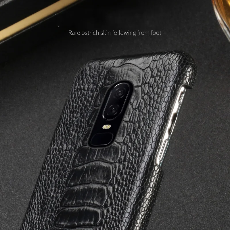 Чехол для телефона из натуральной кожи страуса Oneplus 5 5T 6T 7 7T 8 pro Роскошный чехол One