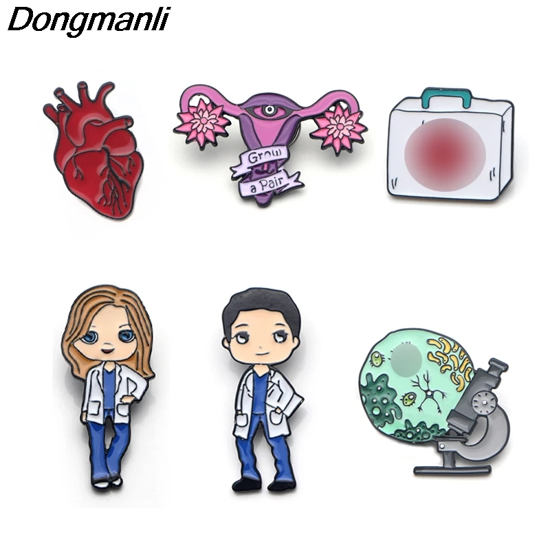 

DZ336 Medical Doctor Nurse Accessories Heart Uterus Enamel Pin Women Badge Backpack Collar Lapel Pin Fashion Jewelry Gifts