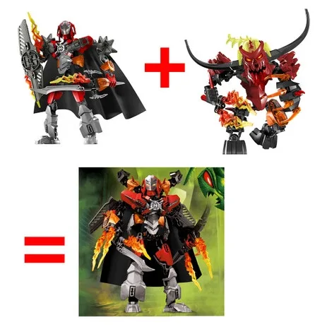 

Hero Factory 5.0 Out of Print FURNO XL PYROX Robot Figures DECOOL Bricks Building Blocks Toys For Boy Birthday Gifts 44000 44001