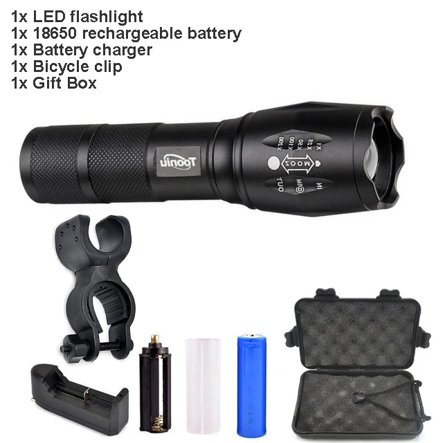 F Tooniu XM-L T6 L2 алюминиевый водонепроницаемый Zoomable CREE светодиодный тактический флэш-светильник фонарь светильник для 18650 аккумуляторной батареи или AAA - Испускаемый цвет: F