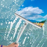 all purpose cleaning squeegee with silicone glass window squeegee for shower doors bathroom windows car glass kitchen mirror
