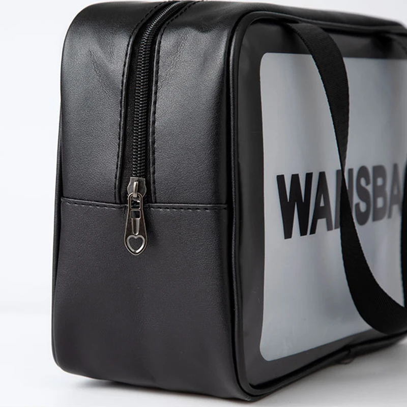 

Travel Cosmetic Storage Bag Wash Bag News Translucent Female Toiletry Organizer PVC Waterproof Portable Makeup Bag with Zipper