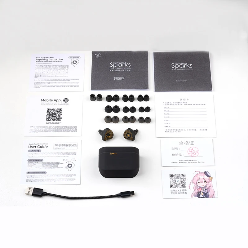 Наушники MoonDrop Spark TWS настоящая Беспроводная стереогарнитура Bluetooth 5 2 динамические