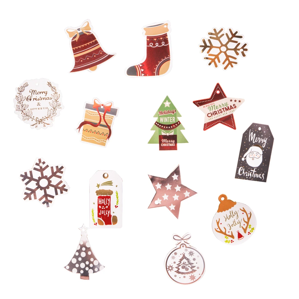 12 шт./компл. Merry Christmas DIY крафт бумажные ярлыки для карточек этикетки