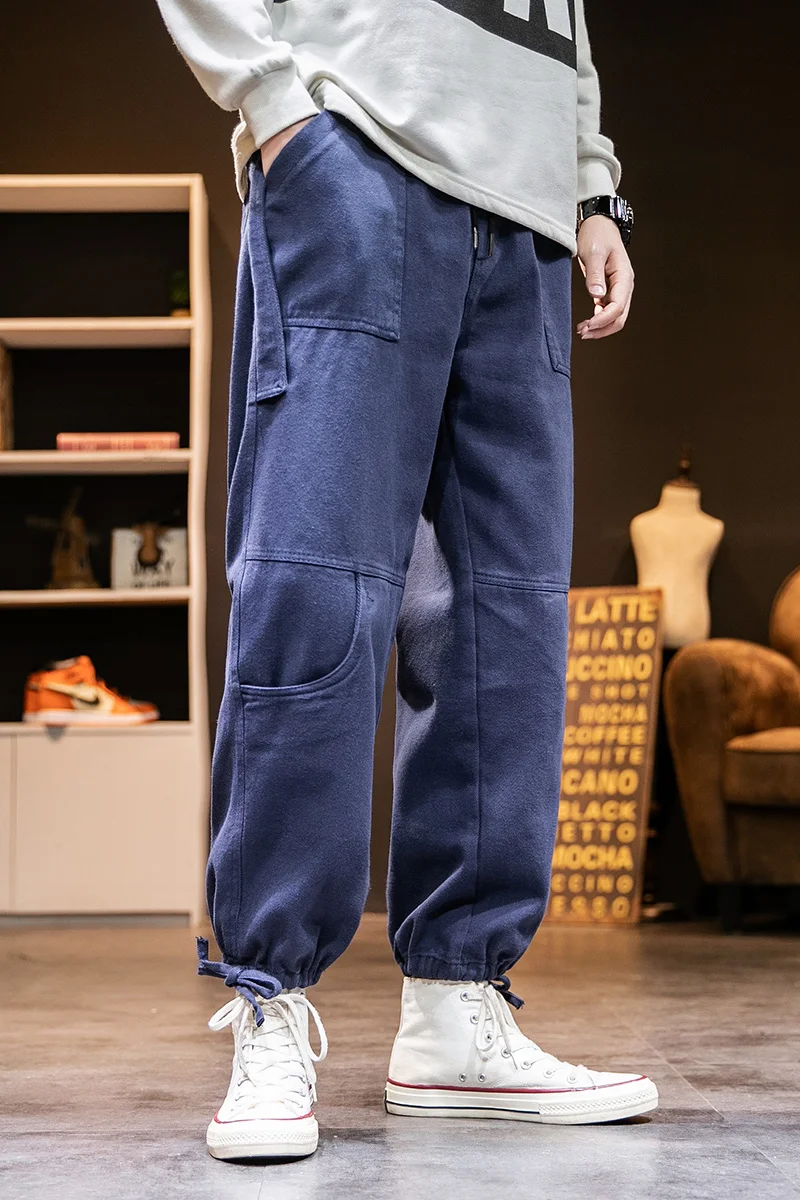 

Men Joggers Pants Autumn 2020 Mens Multi Pockets Ankel Cargo Harem Pants Male Streetwear Overalls Sweatpants Harajuku Men Pants