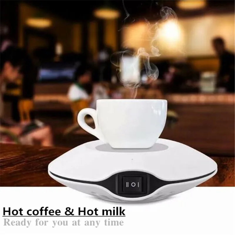 White and USB Cable НЛО USB подставки двухстороннее охлаждение и нагревание USB Грелка и охладитель для молока, чая, кофе кружка горячие напитки чашка коврик инструменты нагреватель - Цвет: White and USB Cable