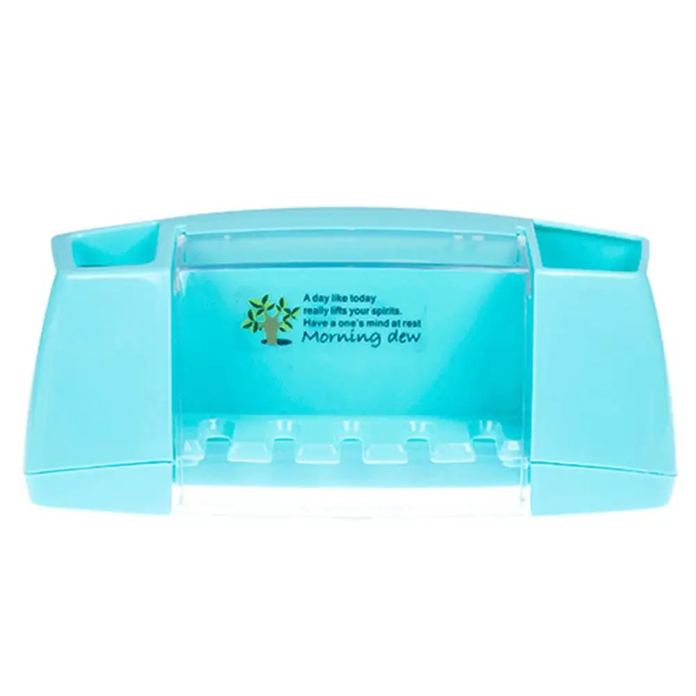 

Toothpaste Dispenser Multifunction Toothbrush Holder Storage Box Bathroom Makeup Save Space Durable Wall Stand